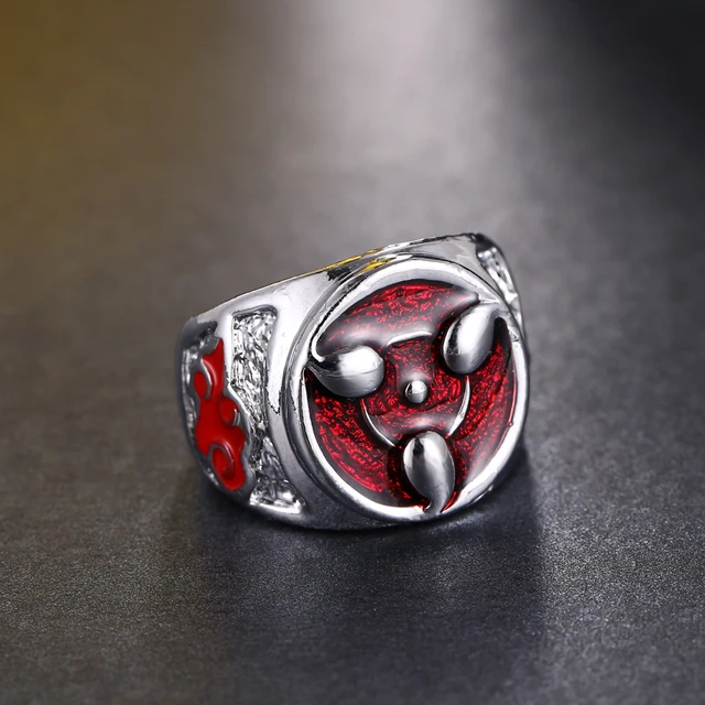HSIC Dropshipping Hot Anime Naruto Sharingan Modello Uomini Anello Anelli di Mod HSIC Dropshipping Hot Anime Naruto Sharingan Modello Uomini Anello Anelli di Mod