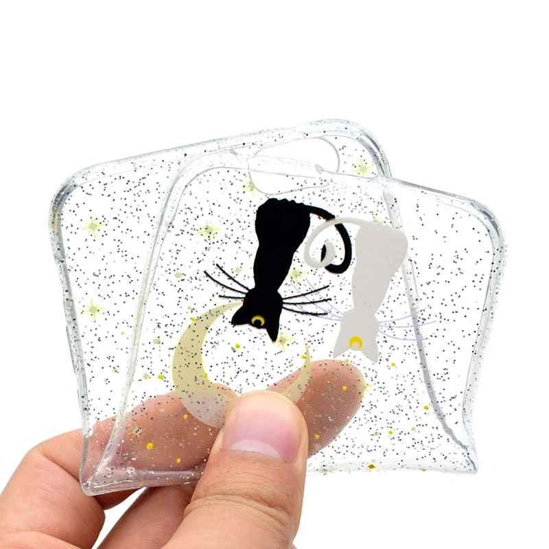 cute cartoon glitter silicone case iphone 5 6 s 7 plus (38)