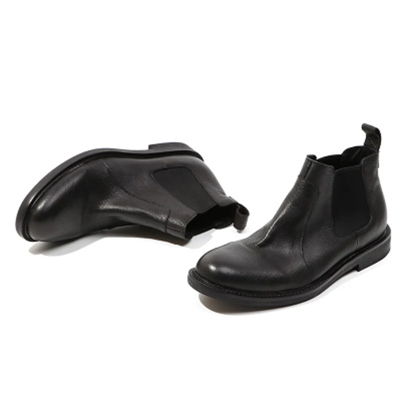 Chelsea Plano Alto Zapatos Invierno Lujo top Negro Hombres Cuero Otoño Tobillo Botas Seak De marrón Owen Zapatillas Genuino Negro EqgZwnXn