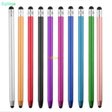 10 цветов круглые Двойные наконечники емкостный стилус сенсорный экран ручка для рисования для телефона IPad смартфон планшетный ПК компьютер Прямая