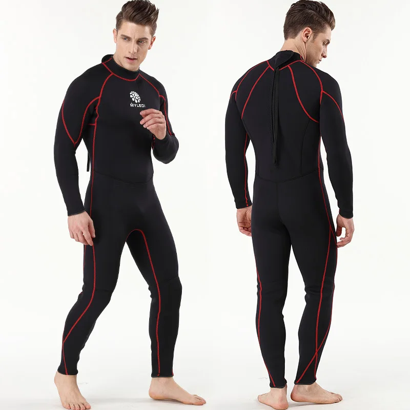 One Piece Wetsuit Men Women 3MM Neoprene Scuba Diving Suit Back Zipper