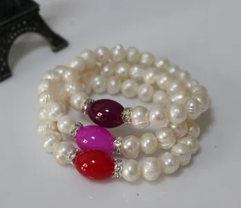 

ELASTIC Fashion Freshwater REAL Pearl Bracelet