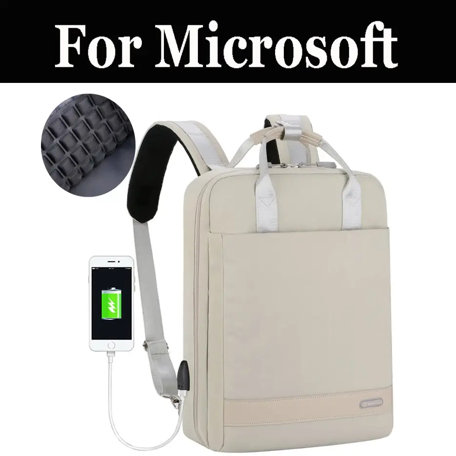 Funda para ordenador portátil bolsa mochila delgada mochila puerto de carga  Usb para Microsoft Surface Pro Surface Book Surface Pro 4 Surface Pro  6|Bolsas y fundas de ordenador portátil| - AliExpress