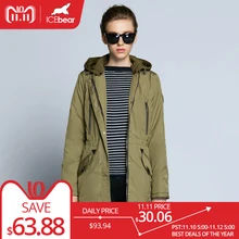 ICEbear 2018 New Brand Clothing Autumn Parka Women s Long Jacket With Warm Women s Winter
