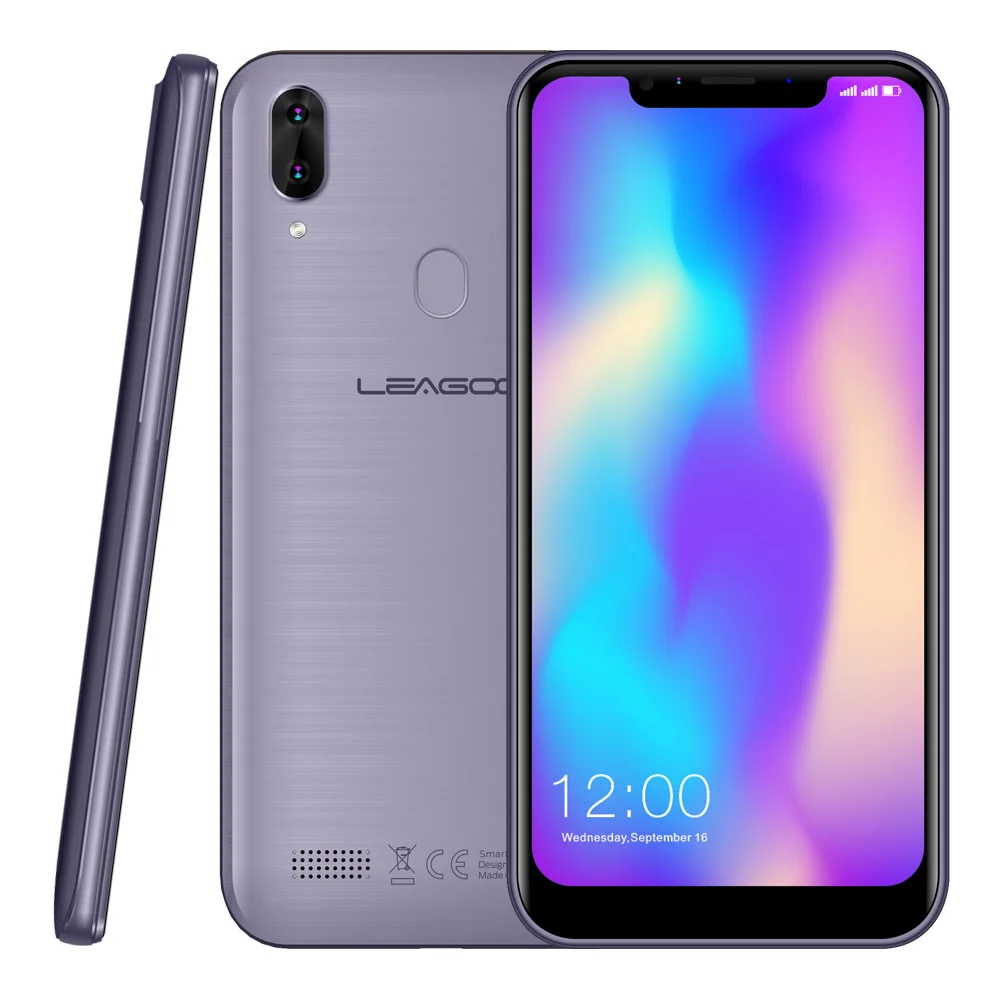 LEAGOO M11 Смартфон Android 8,1 6,1" 4000 мАч 2 Гб ОЗУ 16 Гб ПЗУ MT6739 четырехъядерный задний отпечаток пальца Быстрая зарядка 4G мобильный телефон - Цвет: grey