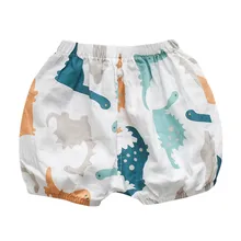 Лидер продаж одежда для малышей мальчиков и девочек принты животных из мультфильмов Повседневное эластичные шорты; сезон лето