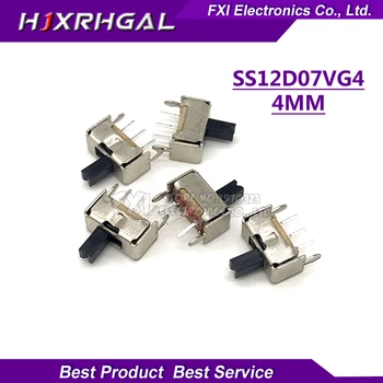 

20pcs Toggle switch SS12D07VG4 small toggle switch with bracket 5PIN 2 file handle high 4mm