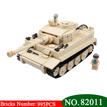 

995pcs Century Military German King Tiger Tank Cannon Building Blocks Bricks Model Sets AIBOULLY 82011 Toys Compatible Gift