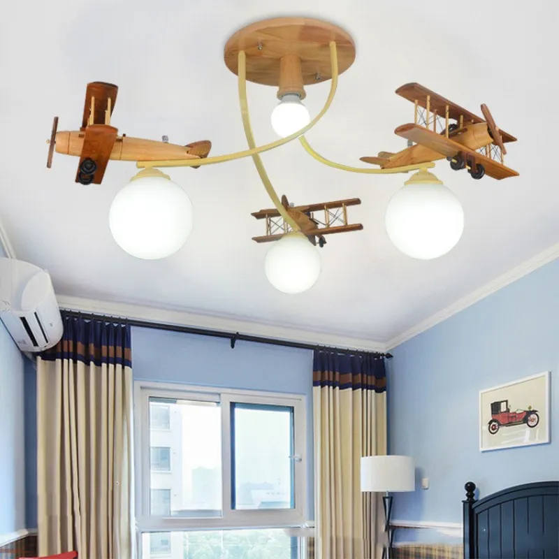 

Modern Mediterranean Sea Plane Creative Fashion Ceiling Lamp Restaurant Bedroom Study Baby Room Decoration Lamp Free Shipping