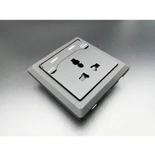 Многофункциональная 2 usb зарядка розетка DC 5,0 V/2100mA 86 настенная розетка Хлопушка AC 110-250 V 2U черная электрическая вилка