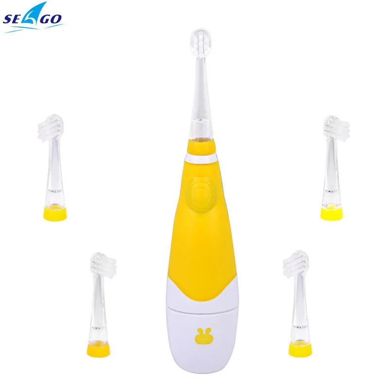 

Seago Ultrasonic Waterproof Electric Toothbrush With LED Light Rechargeable Tooth Brushes + 4 Pcs Replacement Brush Heads 038Y