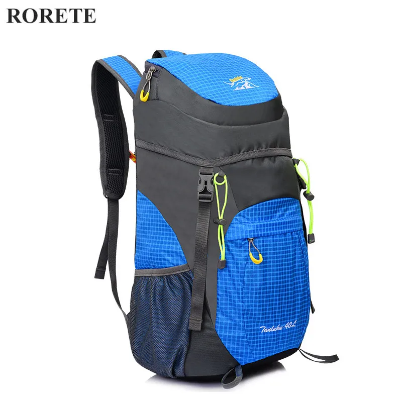 

RORETE 40L Nylon Folding Waterproof Big Backpack Campings Hikings Rucksacks Road Bag Knapsack Riding Backpack Ride Pack X697