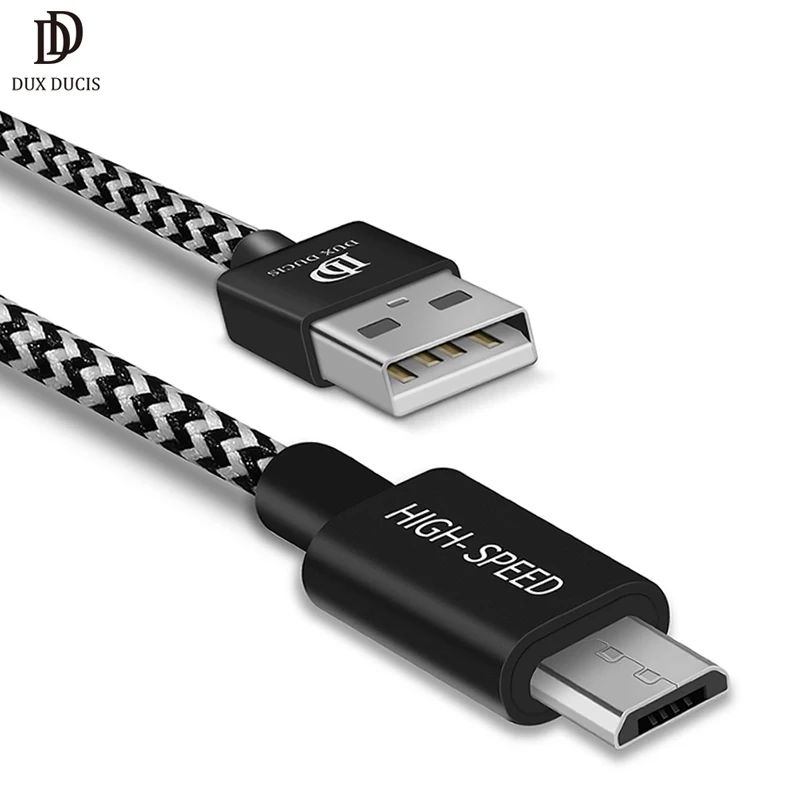 DUX DUCIS Нейлон Micro USB кабель 2A быстро Зарядное устройство передачи данных usb для xiaomi