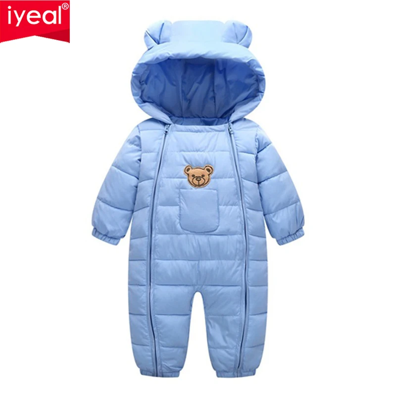 

IYEAL Autumn Winter Baby Rompers Long Sleeve Cute Cartoon Bear Hooded Jumpsuit Baby Girls Boys Jumpsuit Newborn Toddler Clothing