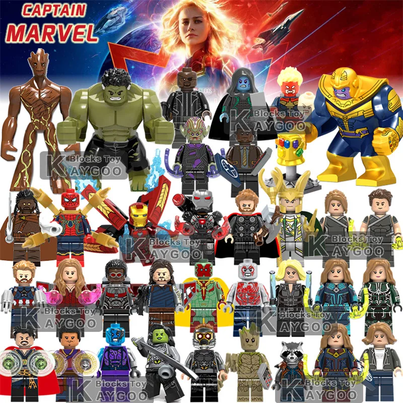 

Endgame Ation Figure LegoINGly Super Hero Avengers Captain Marvel Ant Man Wasp Building Blocks Hulk Ironman Toys For Children