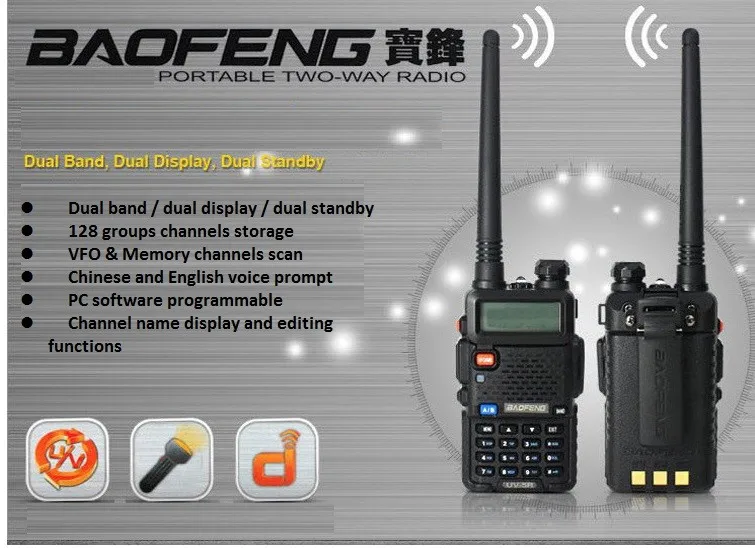 FM Baofeng UV-5R рация 2 двухстороннее радио двухдиапазонный Vhf Uhf uv 5r Baofeng для Push-To-Talk CB радиостанции HF Tr