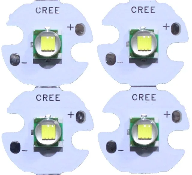 5 шт. CREE XML XM-L T6 светодиодный U2 10 Вт белый теплый белый высокой мощности светодиодный 5050 12 В излучатель диод с 12 мм 14 мм 16 мм 20 мм PCB для DIY