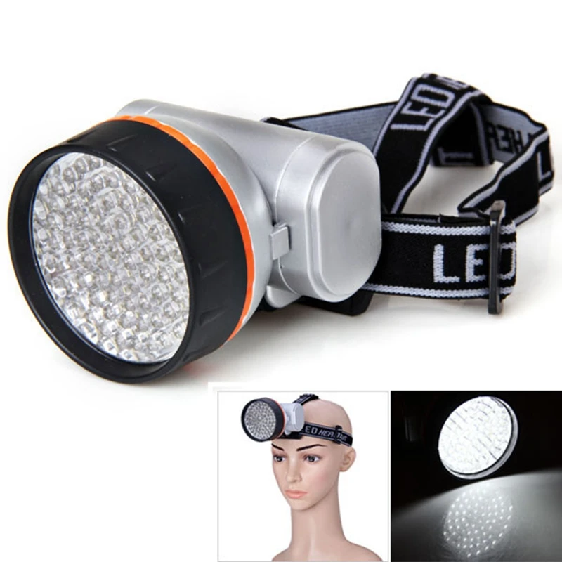 Battery Powered High Intensive 76 LED Super Bright Bicycle Camping Hiking Headlamp Headlight on