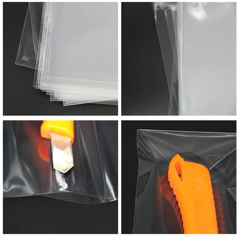 300 шт./лот прозрачный целлофановый пакет 6x25 сантиметров прозрачный пластиковый пакет для хранения подарочные пакеты инструменты для изготовления конфет плоский карман