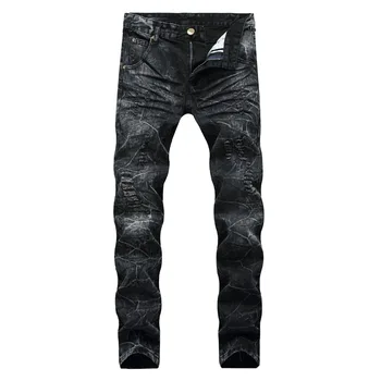 

High Quality Men Jeans Hole Ripped Destroyed Jean Homme Masculino Fashion Design Men's Jean Slim Jeans For Male Pants