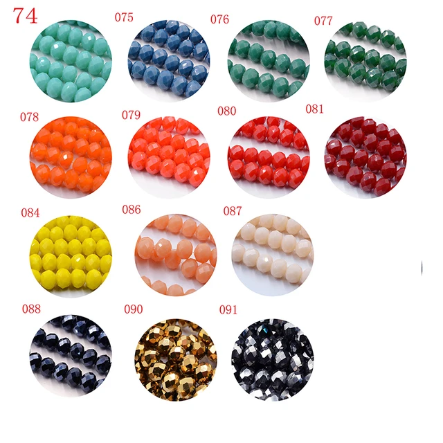 FLTMRH Shining Purple Color 3*4mm 145pcs Rondelle Austria faceted Crystal Glass Beads Loose Spacer Beads for Jewelry Making -