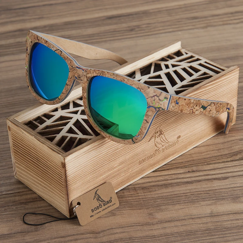 BOBO BIRD часы-браслет из деревянные солнцезащитные очки okulary поляризационные UV400 объектив для Для мужчин Для женщин очки выполненный по индивидуальному заказу OEM