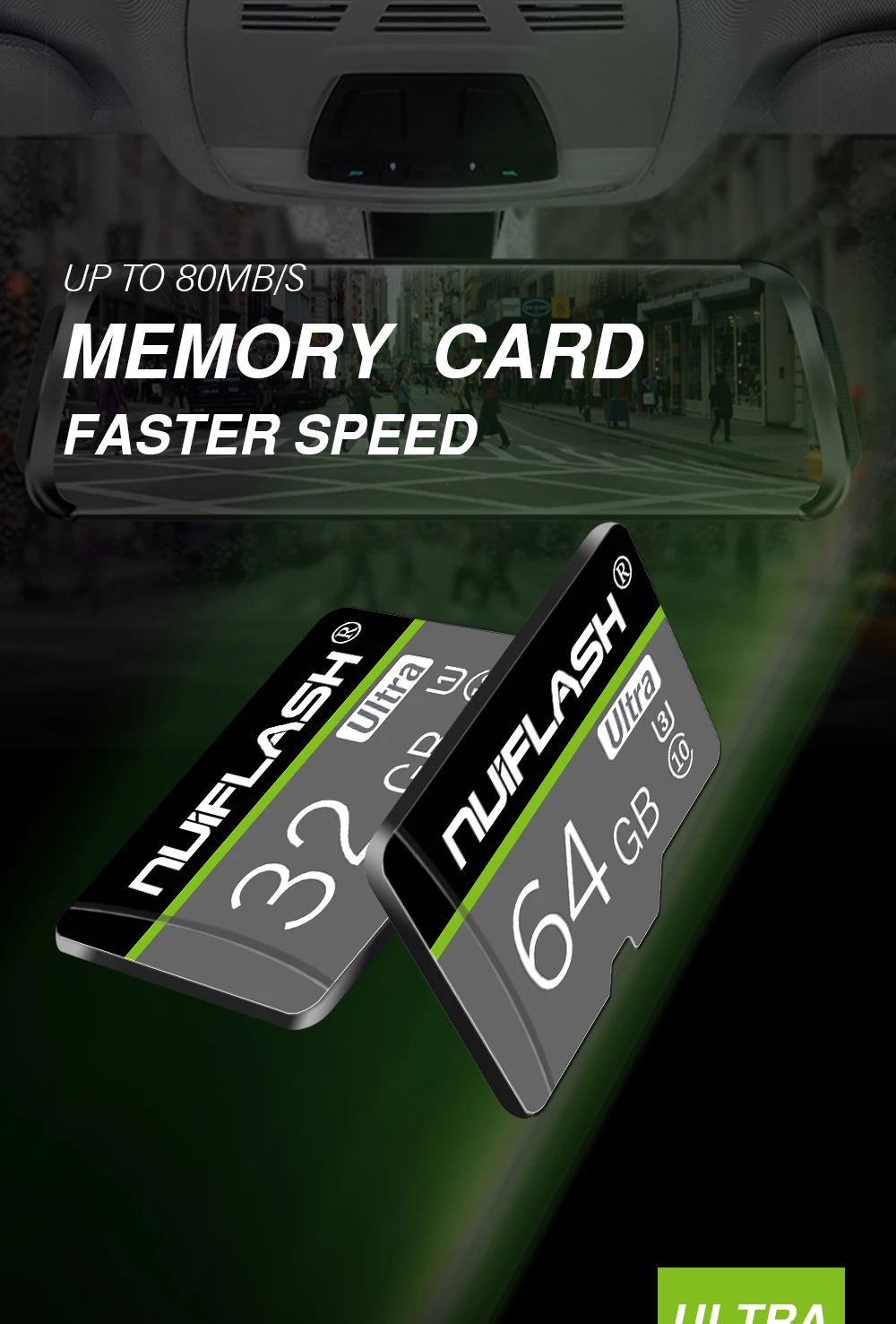 Nuiflash слот для карт памяти 200 ГБ 128 Гб 64 ГБ 80 МБ/с., 32 ГБ, Micro sd карта, Class10 UHS-1 флэш-карты памяти Microsd TF/sd карты s для планшета