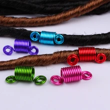 Заводская распродажа 10 шт. Волосы Заплетены Dreadlock Бусины манжеты Зажимы оплетки спирали для кос Химическое наращивание волос Интимные аксессуары волосы заплетены манжеты