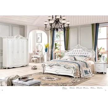 

0425 Modern luxury design royal wooden bed designs