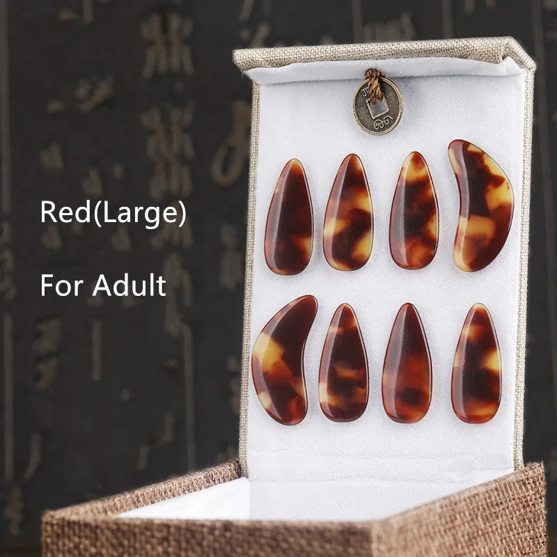 

8Pcs/Set Guzheng Nail Children Adult Professional Playing Nail Guzheng Thickening with Beautiful Package Box