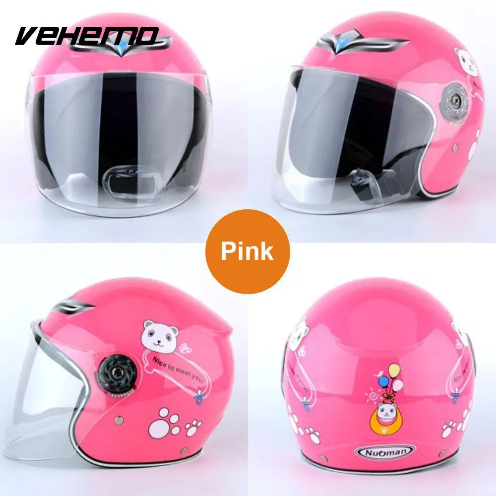 

Children Visors Riding Motorcycle Helmet Comfortable Anti-Vibration Kids Motorcycle Helmet Cute Crashworthy Craniacea Cycling