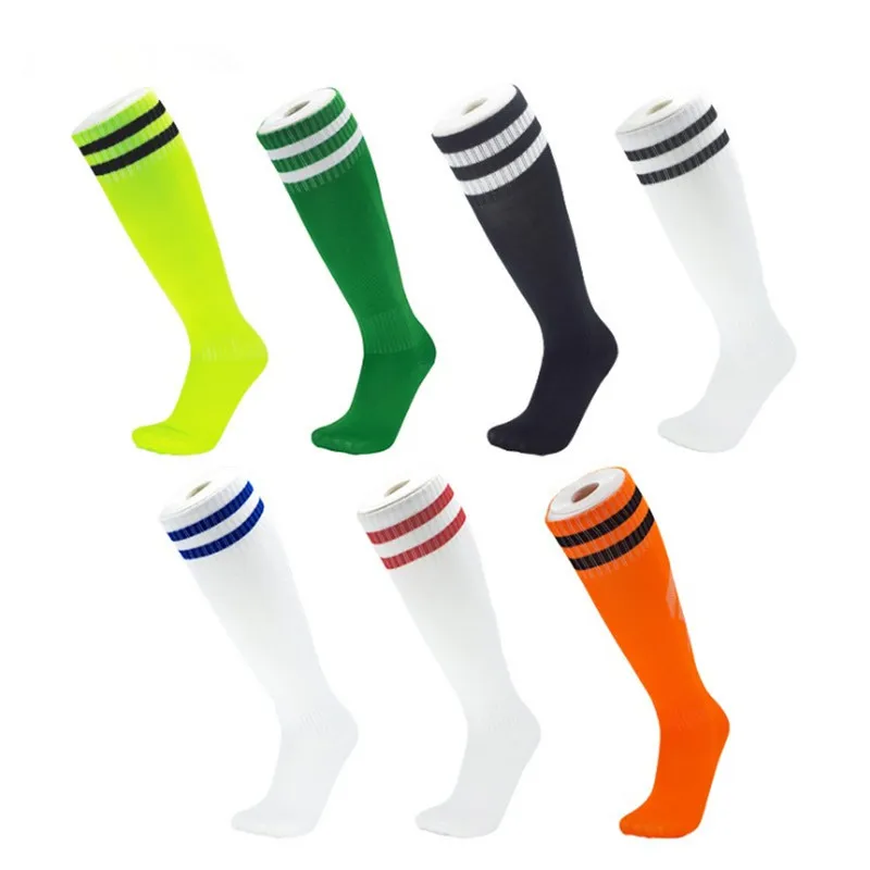 

CH-537 Unisex Adult Striped Soccer Baseball Football Over Knee Sports Long Professional Socks Color Stripe Stocking