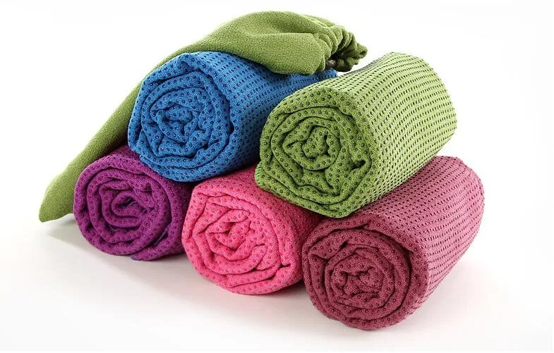 183 см* 63 см микрофибра фитнес-Тренировка одеяла для йоги ультратонкие Нескользящие коврик полотенце для йоги крышка