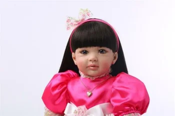 

22" Reborn Toddler Baby Dolls Handmade Vinyl Silicone Girl Realistic Lifelike Toys For Children Toys For Girls Gift
