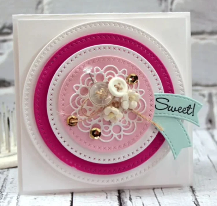 

Round background Metal cutting dies frame craft cutting die embossing stencil for handmade Paper card making scrapbooking