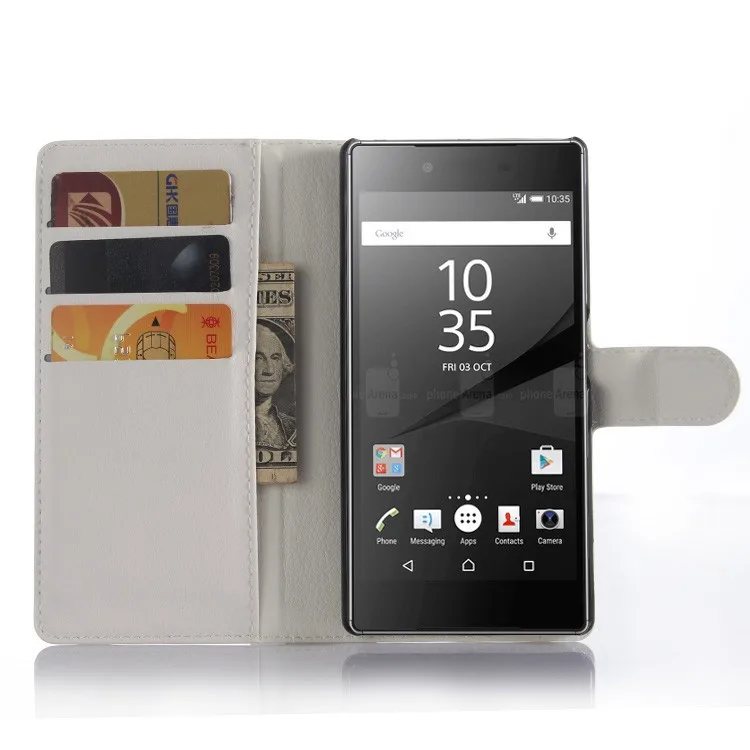 Luxury Wallet Flip PU Leather Case Cover For Sony Xperia Z5 Premium Dual Case Cell Phone Shell Back Cover With Card Holder Stand (7)
