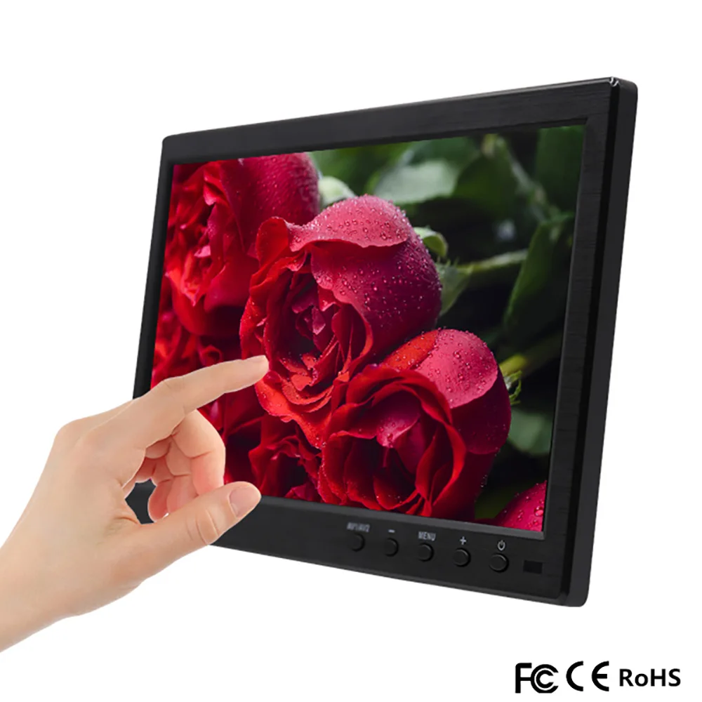 

10.1" IPS 1920x1200 LCD HD Monitor Computer PC Display Color Screen 2 Channel Video In Security Monitor With Speaker HDMI VGA