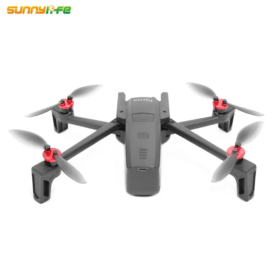 4Pcs Aluminium Alloy Motor Protection Protective Cover Dustproof and Anti-knock Cover for Parrot ANAFI - Red Black-2