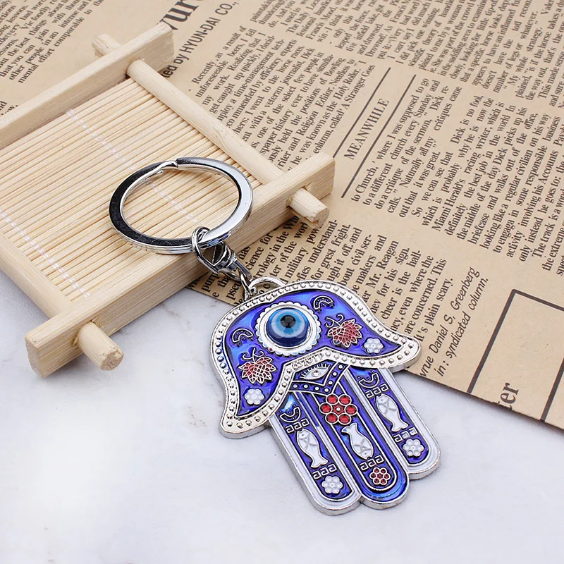 

Lucky Key Chain Hamsa Keychain Evil Eye Keychain Evil Eye Jewelry Oil Drop Hamsa Hand Keychain Evil Eye Pendant