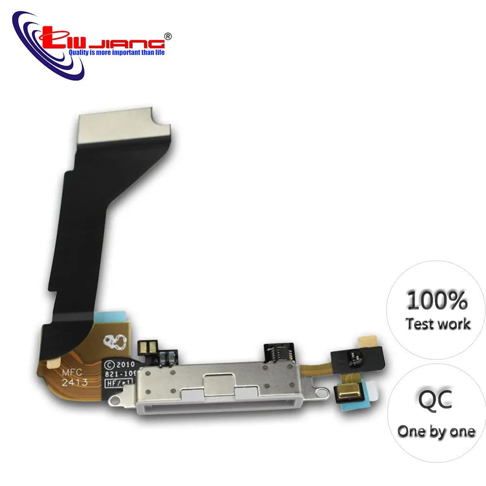 Original Charging Flex Cable For Iphone 4 4s 5 6usb Charger Port Dock Connector With Mic Flex