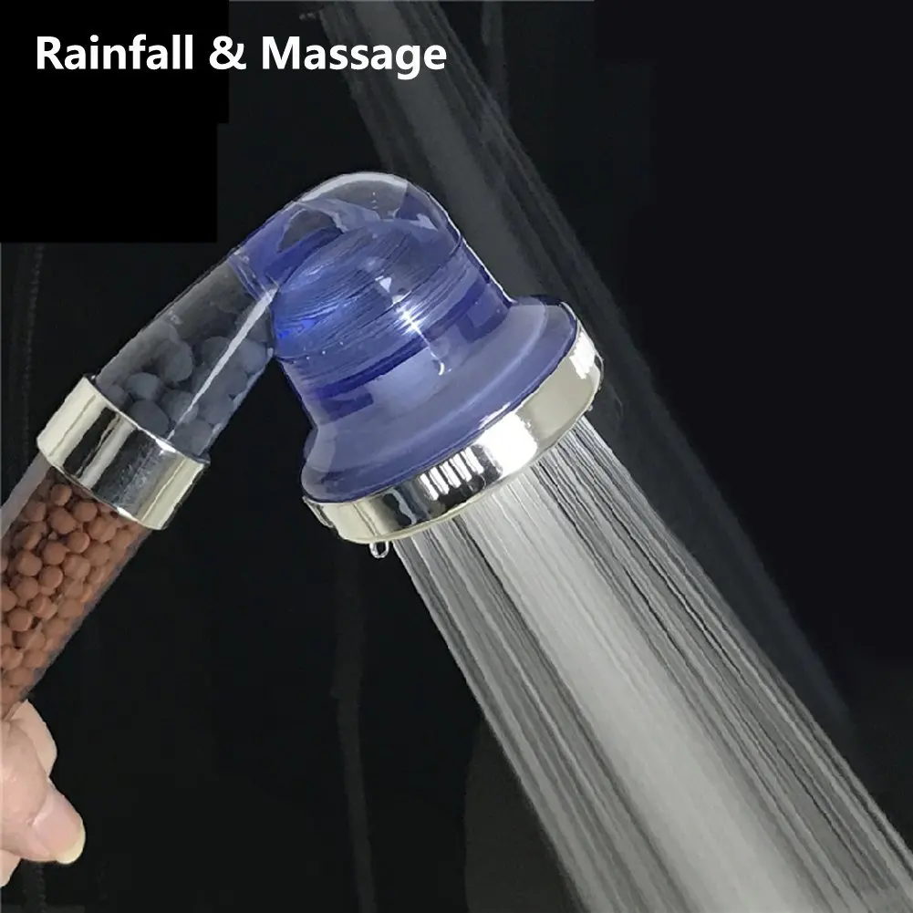 Фильтрованная ручная душевая головка отрицательная ионическая высокого давления дождевой спа водосберегающая, очищает воду, для удаления