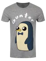 Мужская серая футболка Adventure Time Gunter