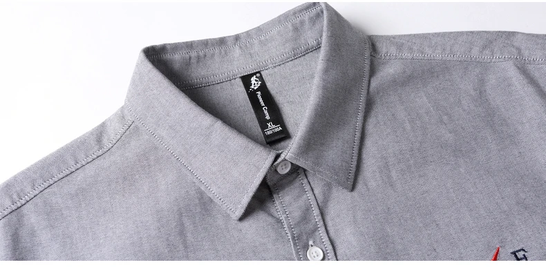 Пионерский лагерь новая осенняя повседневная рубашка мужская известная бренд-одежда одноцветные мужские рубашки с длинными рукавоми высокое качество хлопок АСС705119