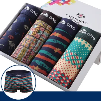 

ICPANS 4 pieces/lot Men Boxer soft underwear boxers cuecas made of modal 14 colors size L to 3XL