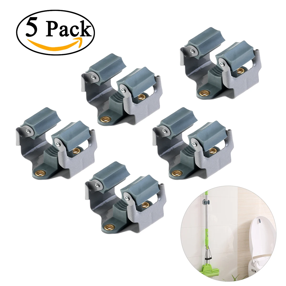 OUNONA 5pcs Broom Hanger Mop And Broom Holder Broom Organizer Grip