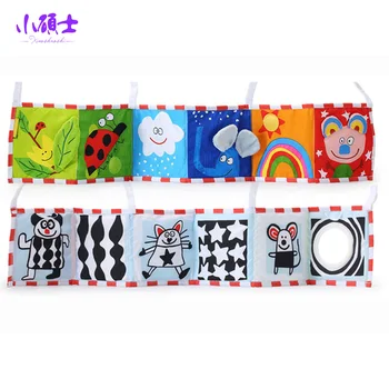 

Cartoon Soft Cloth Books Bed Curtain For Children Kids Early Learning Educational Intelligence Development Hanging Bady Toys Gi