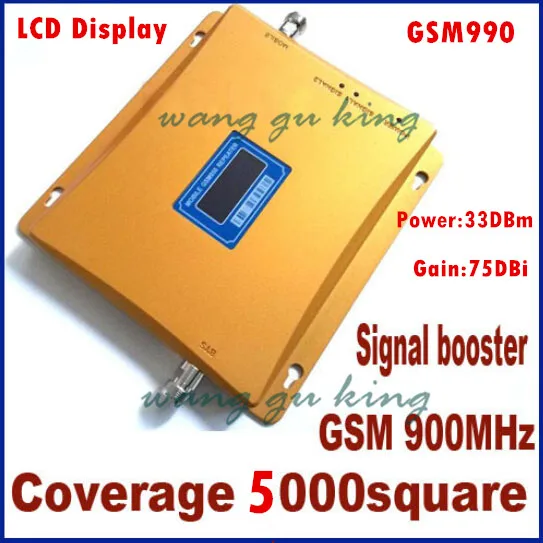 ЖК-дисплей 5000 квадратных метров GSM 990 900 МГц, усиление 75 дБ, усилитель сигнала сотового телефона, повторитель, набор повторителя