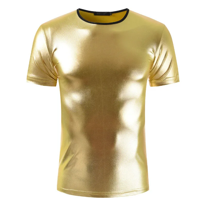 

Idopy Men`s Party Tank Top Shiny O Neck Singer Coated Show Stage Performance Dancing Concert Tops For Men and Women 3 Colors