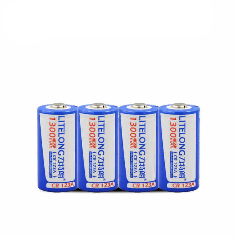 Free shipping LITELONG 4PCS CR123A rechargeable lithium battery 3V CR17335 lithium camera