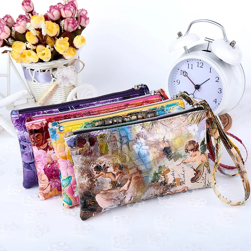Fashion women wallet zipper PU Leather Coin Purses Clutch Pattern Long wallets and purses | Багаж и сумки